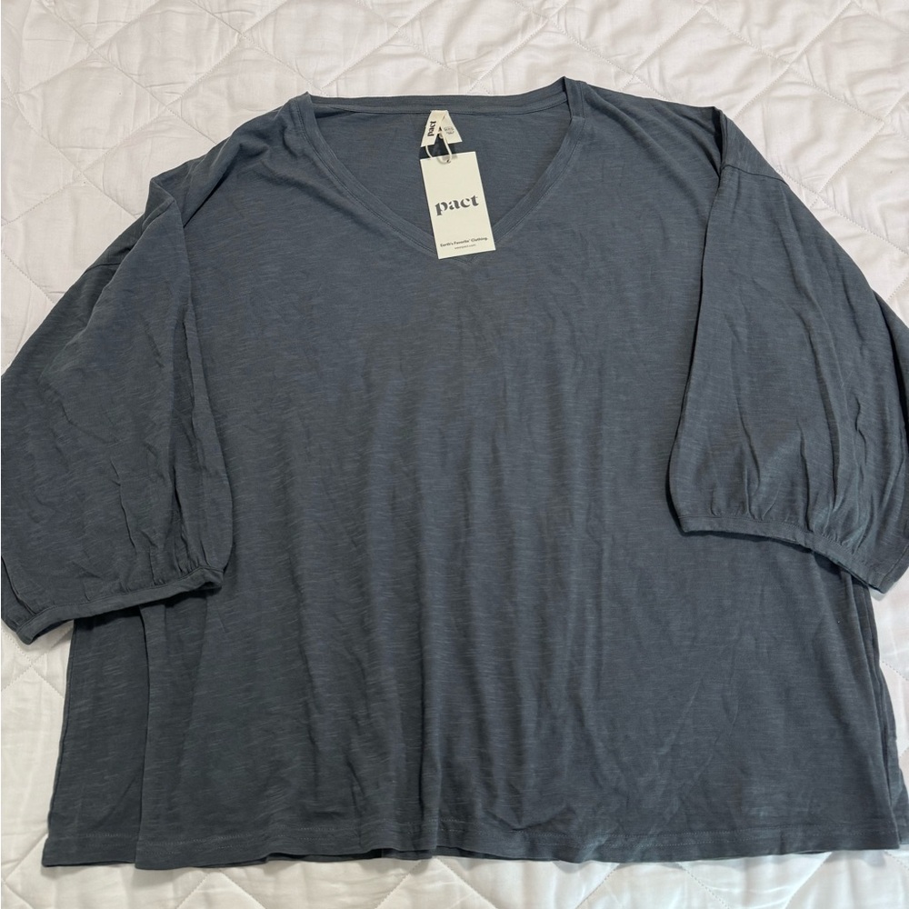 Pact Featherweight Slub Peasant Top